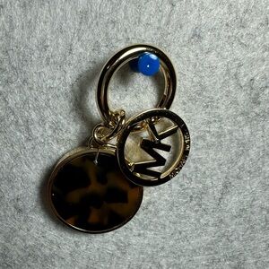 Michael Kors Gold and Brown Tortoiseshell Key Charm